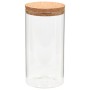 Tarros de almacenaje con tapa de corcho 6 unidades 1400 ml de vidaXL, Botes de galletas - Ref: Foro24-50841, Precio: 43,45 €,...