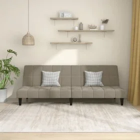 Sofá cama de 2 plazas terciopelo gris claro de , Sofás - Ref: Foro24-375841, Precio: 239,18 €, Descuento: %