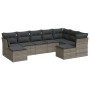 Set de muebles de jardín 9 pzas y cojines ratán sintético gris de , Conjuntos de jardín - Ref: Foro24-3218570, Precio: 501,81...