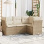 Juego de sofás jardín con cojines 4 pzas ratán sintético beige de , Conjuntos de jardín - Ref: Foro24-3217578, Precio: 298,41...