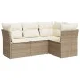 Juego de sofás jardín con cojines 4 pzas ratán sintético beige de , Conjuntos de jardín - Ref: Foro24-3217578, Precio: 309,97...