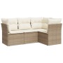 Juego de sofás jardín con cojines 4 pzas ratán sintético beige de , Conjuntos de jardín - Ref: Foro24-3217578, Precio: 298,41...