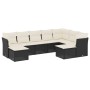 Set de sofás de jardín 8 piezas y cojines ratán sintético negro de , Conjuntos de jardín - Ref: Foro24-3218566, Precio: 460,8...