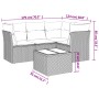 Set de muebles de jardín 5 pzas y cojines ratán sintético negro de , Conjuntos de jardín - Ref: Foro24-3217586, Precio: 300,7...