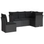 Set de muebles de jardín 5 pzas y cojines ratán sintético negro de , Conjuntos de jardín - Ref: Foro24-3217635, Precio: 330,5...