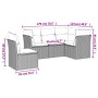 Set de muebles de jardín 5 pzas y cojines ratán sintético negro de , Conjuntos de jardín - Ref: Foro24-3217635, Precio: 330,5...