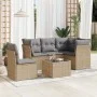Juego de sofás jardín con cojines 6 pzas ratán sintético beige de , Conjuntos de jardín - Ref: Foro24-3217649, Precio: 363,50...