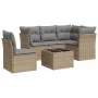 Juego de sofás jardín con cojines 6 pzas ratán sintético beige de , Conjuntos de jardín - Ref: Foro24-3217649, Precio: 363,50...