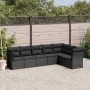 Set de comedor de jardín 7 pzas y cojines ratán sintético negro de , Conjuntos de jardín - Ref: Foro24-3249574, Precio: 473,7...