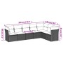 Set de comedor de jardín 7 pzas y cojines ratán sintético negro de , Conjuntos de jardín - Ref: Foro24-3249574, Precio: 473,7...