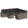 Set de muebles de jardín 9 pzas y cojines ratán sintético gris de , Conjuntos de jardín - Ref: Foro24-3218750, Precio: 530,86...