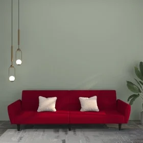 Sofá cama de 2 plazas terciopelo color vino tinto by , Sofas - Ref: Foro24-375862, Price: 253,48 €, Discount: %