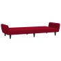 Sofá cama de 2 plazas terciopelo color vino tinto de , Sofás - Ref: Foro24-375862, Precio: 257,98 €, Descuento: %