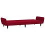 Zweiplätziges Schlafsofa aus Samt in Weinrot. von , Sofas - Ref: Foro24-375862, Preis: 253,48 €, Rabatt: %