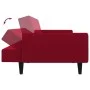 Zweiplätziges Schlafsofa aus Samt in Weinrot. von , Sofas - Ref: Foro24-375862, Preis: 253,48 €, Rabatt: %
