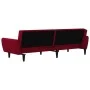 Zweiplätziges Schlafsofa aus Samt in Weinrot. von , Sofas - Ref: Foro24-375862, Preis: 253,48 €, Rabatt: %