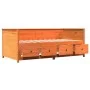 Sofá cama de madera maciza de pino marrón cera 100x200 cm de , Camas y somieres - Ref: Foro24-844437, Precio: 324,11 €, Descu...
