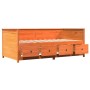 Sofá cama de madera maciza de pino marrón cera 100x200 cm de , Camas y somieres - Ref: Foro24-844437, Precio: 328,07 €, Descu...