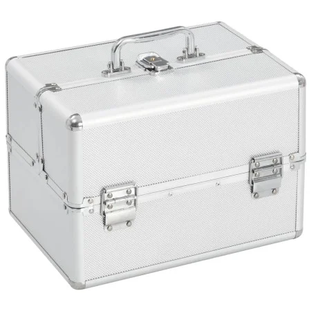 Maletín de maquillaje aluminio plateado 22x30x21 cm de vidaXL, Neceseres - Ref: Foro24-91828, Precio: 42,36 €, Descuento: %