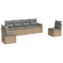Juego de sofás jardín con cojines 6 pzas ratán sintético beige de , Conjuntos de jardín - Ref: Foro24-3218799, Precio: 351,32...