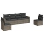Set de muebles de jardín 6 pzas y cojines ratán sintético gris de , Conjuntos de jardín - Ref: Foro24-3218800, Precio: 353,59...