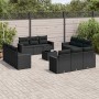 Set de sofás de jardín y cojines 13 pzas ratán sintético negro de , Conjuntos de jardín - Ref: Foro24-3218765, Precio: 915,58...