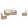 Juego de sofás jardín con cojines 5 pzas ratán sintético beige de , Conjuntos de jardín - Ref: Foro24-3218778, Precio: 316,10...