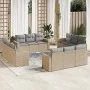 Set de sofás de jardín 12 pzas y cojines ratán sintético marrón de , Conjuntos de jardín - Ref: Foro24-3218759, Precio: 860,8...
