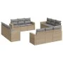 Set de sofás de jardín 12 pzas y cojines ratán sintético marrón de , Conjuntos de jardín - Ref: Foro24-3218759, Precio: 860,8...