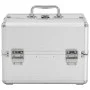 Maletín de maquillaje aluminio plateado 22x30x21 cm de vidaXL, Neceseres - Ref: Foro24-91828, Precio: 42,36 €, Descuento: %