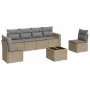 Set sofás de jardín 7 piezas y cojines ratán sintético beige by , Garden sets - Ref: Foro24-3218809, Price: 419,56 €, Discoun...
