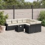Set de sofás de jardín 8 piezas y cojines ratán sintético negro de , Conjuntos de jardín - Ref: Foro24-3218746, Precio: 503,8...