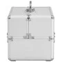 Maletín de maquillaje aluminio plateado 22x30x21 cm de vidaXL, Neceseres - Ref: Foro24-91828, Precio: 42,36 €, Descuento: %