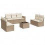 Juego de sofás de jardín con cojines beige 8 pzas ratán PE de , Conjuntos de jardín - Ref: Foro24-3218828, Precio: 480,35 €, ...