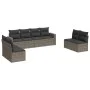 Set de sofás de jardín 8 pzas y cojines ratán sintético gris de , Conjuntos de jardín - Ref: Foro24-3218840, Precio: 452,89 €...