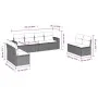 Set de sofás de jardín 8 pzas y cojines ratán sintético gris de , Conjuntos de jardín - Ref: Foro24-3218840, Precio: 452,89 €...