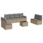 Set de sofás de jardín 9 pzas con cojines ratán sintético beige de , Conjuntos de jardín - Ref: Foro24-3218849, Precio: 502,9...