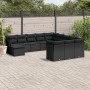 Set de sofás de jardín 12 piezas cojines ratán sintético negro de , Conjuntos de jardín - Ref: Foro24-3250464, Precio: 799,42...