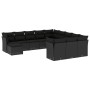 Set de sofás de jardín 12 piezas cojines ratán sintético negro de , Conjuntos de jardín - Ref: Foro24-3250464, Precio: 799,42...