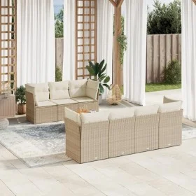 Juego de sofás de jardín con cojines beige 8 pzas ratán PE de , Conjuntos de jardín - Ref: Foro24-3223503, Precio: 548,59 €, ...