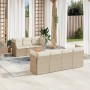 Juego de sofás de jardín con cojines beige 8 pzas ratán PE de , Conjuntos de jardín - Ref: Foro24-3223503, Precio: 527,43 €, ...
