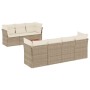 Juego de sofás de jardín con cojines beige 8 pzas ratán PE de , Conjuntos de jardín - Ref: Foro24-3223503, Precio: 527,43 €, ...