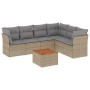 Set sofás de jardín 7 piezas y cojines ratán sintético beige de , Conjuntos de jardín - Ref: Foro24-3223658, Precio: 422,27 €...