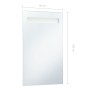 Espejo de pared de baño con LED 60x100 cm de vidaXL, Espejos - Ref: Foro24-144710, Precio: 90,90 €, Descuento: %