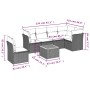 Set de sofás de jardín 7 piezas con cojines ratán PE gris de , Conjuntos de jardín - Ref: Foro24-3223666, Precio: 401,21 €, D...
