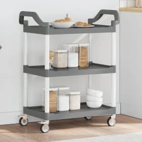 Dreistufiger Aluminium-Einkaufswagen in Grau, 81x41x92 cm. von , Küchen- und Speisewagen - Ref: Foro24-30321, Preis: 59,04 €,...