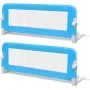 Barandilla de seguridad cama de niño 2 uds azul 102x42 cm de vidaXL, Barandillas de seguridad - Ref: Foro24-276087, Precio: 5...