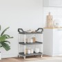 Carrito de 3 niveles aluminio gris 81x41x92 cm de , Carros de cocina y comedor - Ref: Foro24-30321, Precio: 68,22 €, Descuent...