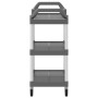 Carrito de 3 niveles aluminio gris 81x41x92 cm de , Carros de cocina y comedor - Ref: Foro24-30321, Precio: 68,22 €, Descuent...