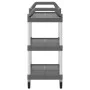 Carrito de 3 niveles aluminio gris 81x41x92 cm de , Carros de cocina y comedor - Ref: Foro24-30321, Precio: 59,04 €, Descuent...